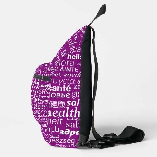 多言語保パーソナライズされた護文字のカラー スリングバッグ (右)