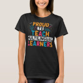 多言語先生言語言語教えESL  Tシャツ (正面)