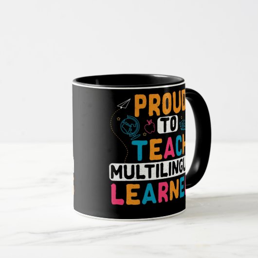 多言語先生言語言語ESL マグカップ (正面右)