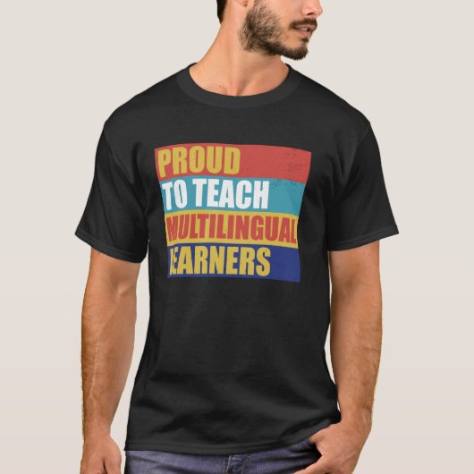 多言語先生ESOL言語学者言語ESL Te Tシャツ (正面)