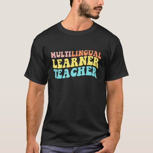 多言語学習者先生多言語Groovy Tシャツ (正面)