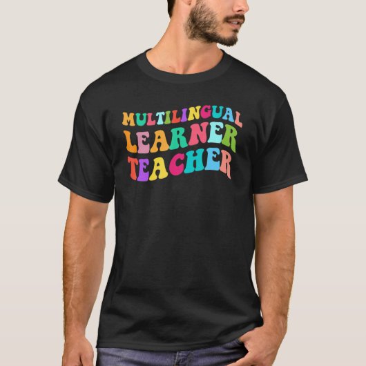 多言語学習者先生Groovy新学期 Tシャツ (正面)