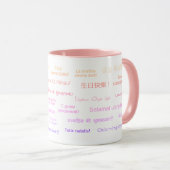 多言語対応の違うハッピーバースデー マグカップ (正面右)