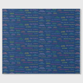 多言語対応の違うハッピーバースデー ラッピングペーパー (フラット)