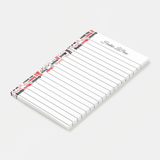 多言語対応タイポグラフィWordクラウド ポストイット (アングル)