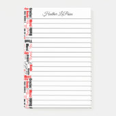 多言語対応タイポグラフィWordクラウド ポストイット (正面)