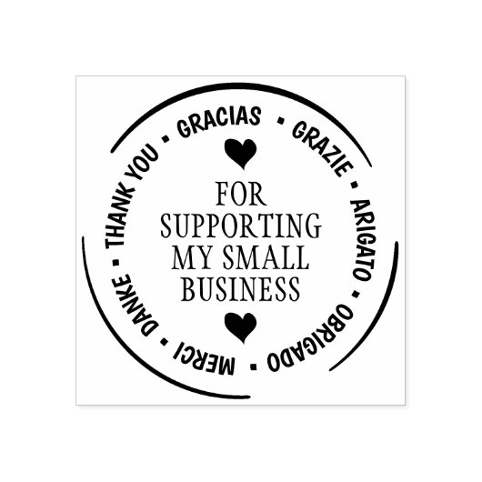 多言語対応モダンのお客様、中小規模企業のお客様 ラバースタンプ (インプリント)