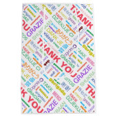 多言語対応数々のに感謝 ミディアムペーパーバッグ (裏面)