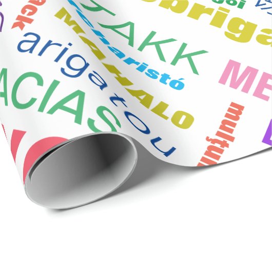 多言語対応数々のに感謝 ラッピングペーパー (ロールコーナー)