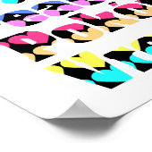 多言語平和の明るい色 ポスター (角)