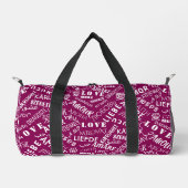 多言語愛文字カスタムあなたの色 ダッフルバッグ (正面)