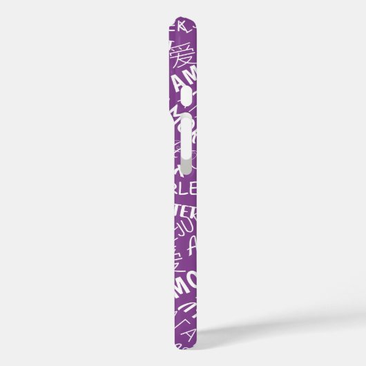 多言語愛文字紫iPhoneケース Case-Mate iPhoneケース (裏面 / 左)