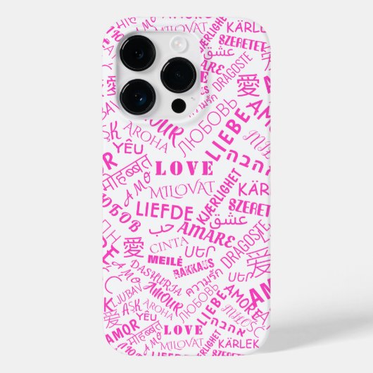 多言語愛文字iPhoneケース – 色を選択 Case-Mate iPhoneケース (裏面)