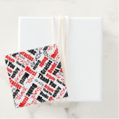 多言語感謝していタイポグラフィコラージュ赤黒 フェイバータグ (インサイチュ)