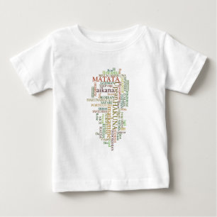 多言語版ハクナMatataグローバルワードクラウドアート ベビーTシャツ