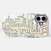 多言語版ハクナMatataグローバルワードクラウドアート Case-Mate iPhoneケース (裏面 (横))