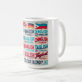 多言語祝対応の特徴 コーヒーマグカップ (正面右)