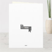 多言語空白のダイヤモンドリングや輪タイポグラフィカード カード (裏面)