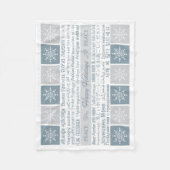 多言語「ハッピーホリデー」フリース フリースブランケット (正面)