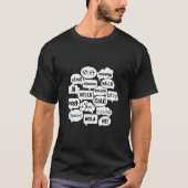 多言語Hello Polyglot Globetrotter言語 Tシャツ (正面)