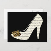 多言語Thank You Leopardプリントシューはがき ポストカード (正面/裏面)