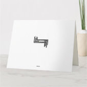 多言語Thank You Leopardプリントシースカード サンキューカード (裏面)