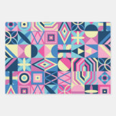 多重パターンカラフル ラッピングペーパーシート (正面3)