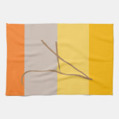 多重モダンパステルカラーモノグラム名イニシャル キッチンタオル (横)