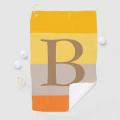 多重モダンパステルカラーモノグラム名イニシャル ゴルフタオル (インサイチュ)