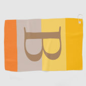 多重モダンパステルカラーモノグラム名イニシャル ゴルフタオル (横)