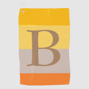 多重モダンパステルカラーモノグラム名イニシャル ゴルフタオル