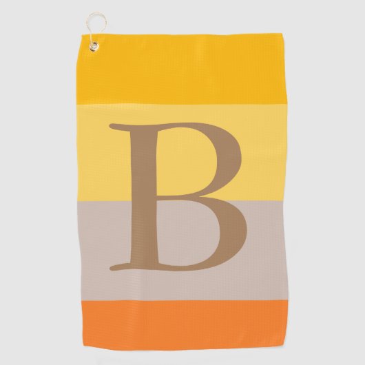 多重モダンパステルカラーモノグラム名イニシャル ゴルフタオル (正面)