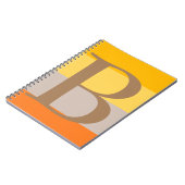 多重モダンパステルカラーモノグラム名イニシャル ノートブック (左側)