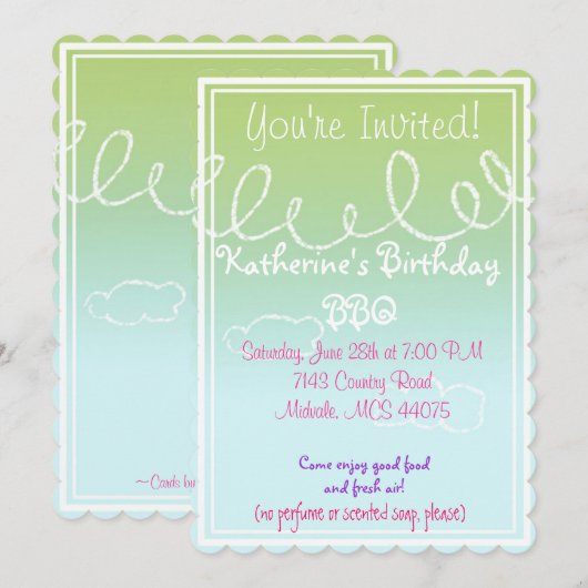 多重化学感度招待状 招待状 (正面/裏面)