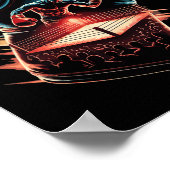 多重露出アートボクシンググローブファイターボクサー ポスター (角)