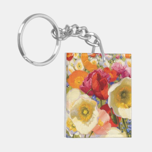 多量の花 キーホルダー (正面左)