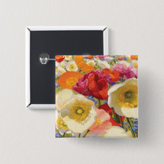 多量の花 缶バッジ (正面&裏面)