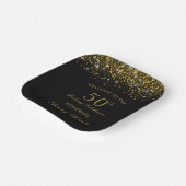 多量の金ゴールド紙吹雪50番目の誕生日紙プレート ペーパープレート (傾斜あり)