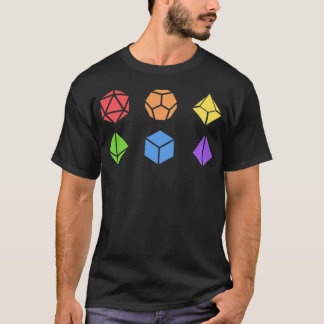 多面体サイコロセットLGBTプライドテーブルトップRPG -stand Tシャツ