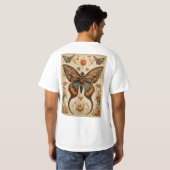 多面的な腕の蝶バレエ Tシャツ (裏面フル)