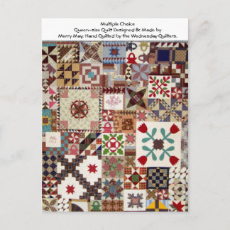 多項選択のキルト シーズンポストカード