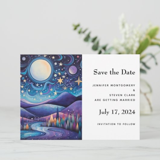 夜お洒落の大月の風景結婚ズ セーブザデート (スタンド正面)