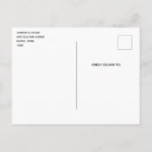 夜お洒落の大月の風景結婚ズ 案内ポストカード (裏面)