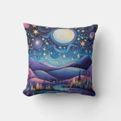 夜お洒落の大月の風景 クッション (正面)