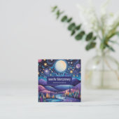 夜お洒落の大月の風景 スクエア名刺 (スタンド正面)