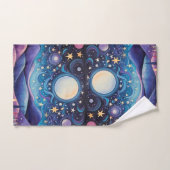 夜お洒落の大月の風景 バスタオルセット (ハンドタオル)