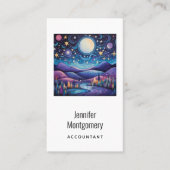 夜お洒落の大月の風景 名刺 (正面)