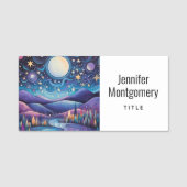 夜お洒落の大月の風景 名札 (正面)