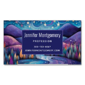 夜お洒落の山木風景 マグネット名刺 (正面)