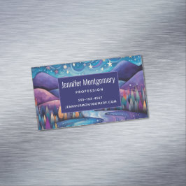 夜お洒落の山木風景 マグネット名刺